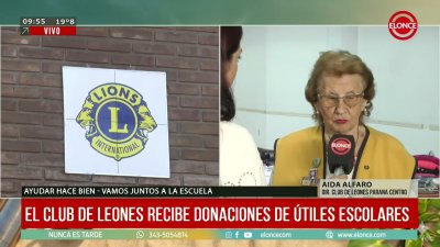 Clubes de Leones lanzaron campa&ntilde;a para recolectar &uacute;tiles escolares